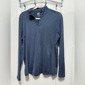 Slazenger quarter zip pullover top women’s XL blue golf athleisure long sleeve